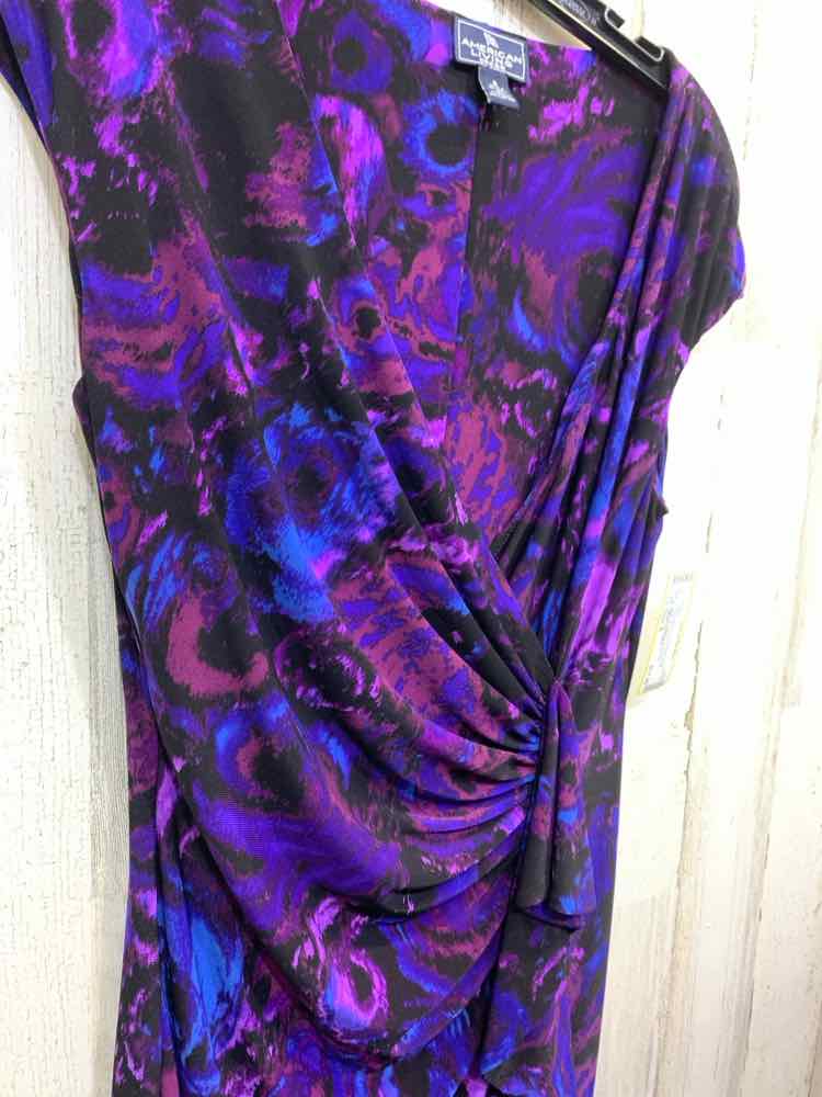 PRE-OWNED AMERICAN LIVING Dresses and Skirts Size 8 BLK/PUR EAGLE Dress