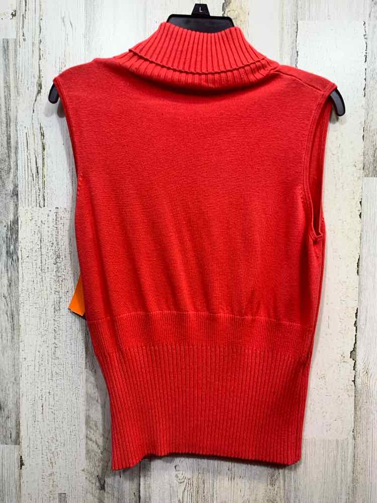 PRE-OWNED COLLECTION Size M Tops Orange SLEEVELESS/ KNIT TURTLENECK TOP