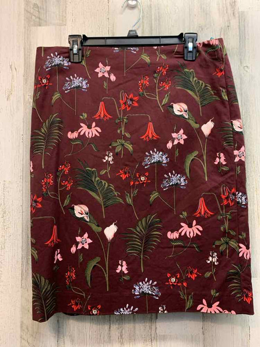 ANN TAYLOR Dresses and Skirts Size 12 WINE/RED/PINK/GRN Floral PENCIL Skirt