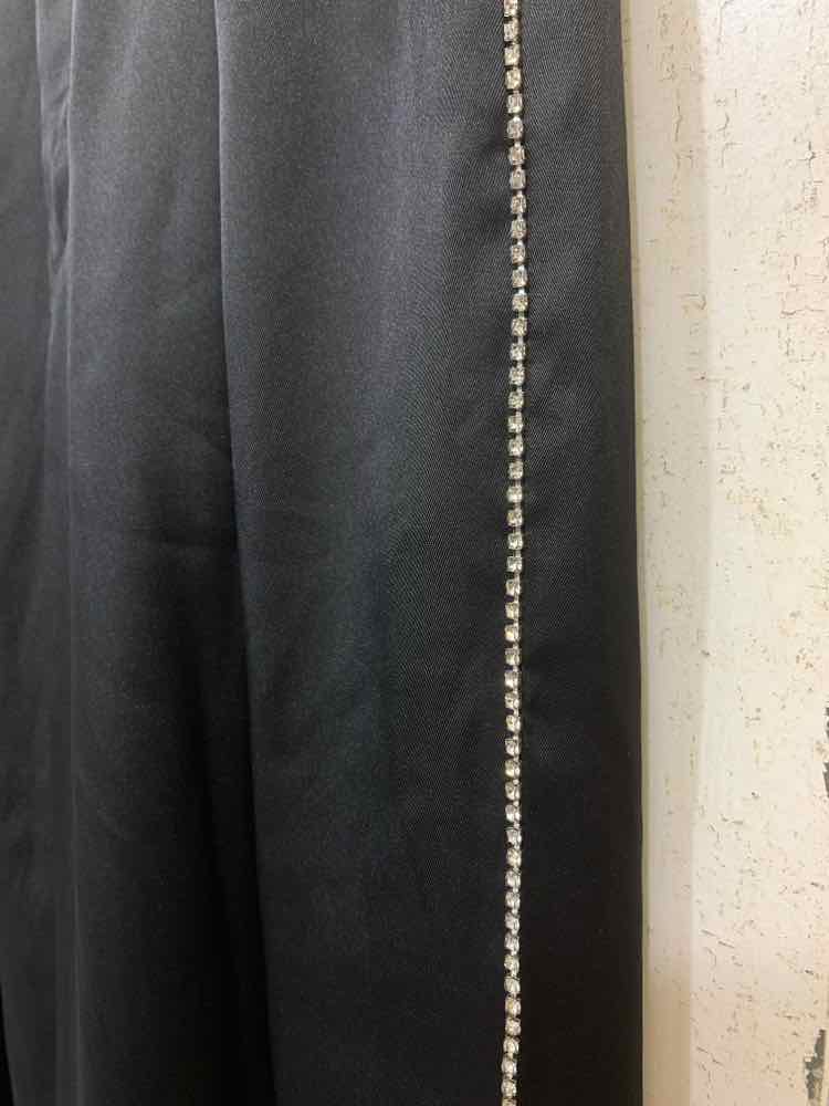 NWT Size 0 INC BOTTOMS Black PLEATED W/RHINESTONES ON SIDES PANTS