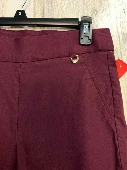 PRE-OWNED Size 6 RAFAELLA BOTTOMS BURGANDY SLIM LEG Pants/ELASTIC WAISTBAND