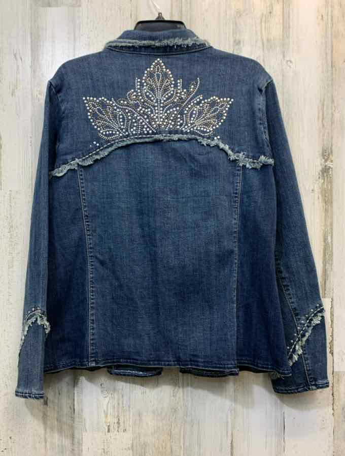 NWT REBA JACKETS / COATS Size X Denim DENIM JEAN JACKET Jacket/OPEN FRONT JEAN J