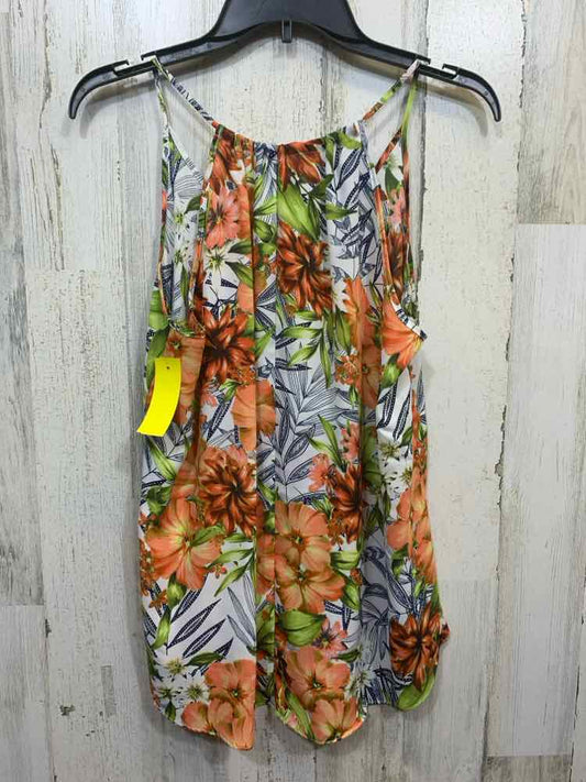 PRE-OWNED BY & BY/LIGHTWEIGHT SLEEVELESS PRINT BOHO TOP