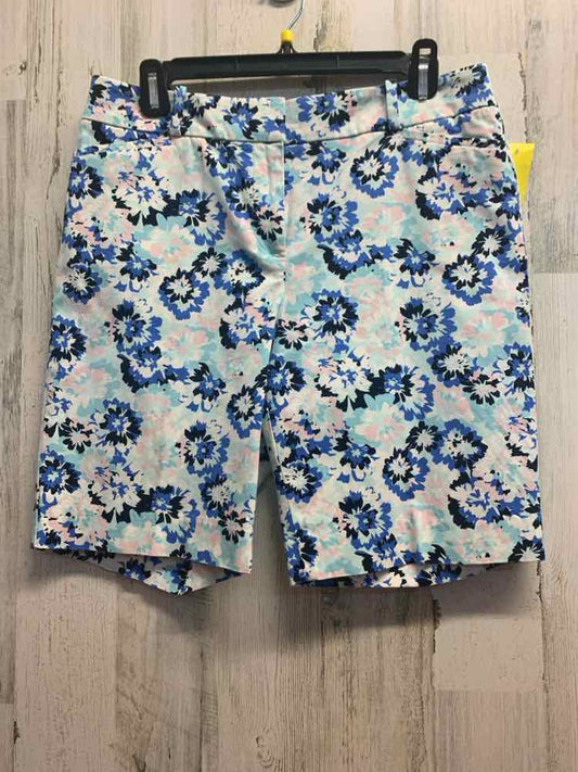 PRE-OWNED Size 8P TALBOTS BOTTOMS WHITE/NAVY/LIGHT BLUE/BLACK/PINK Floral Pants/