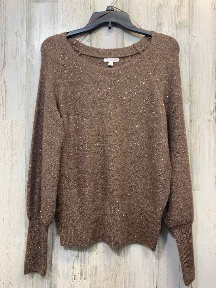 LAUREN CONRAD Tops Size S BRN/GOLD SWEATER Sweater