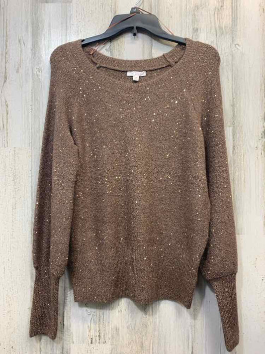LAUREN CONRAD Tops Size S BRN/GOLD SWEATER Sweater