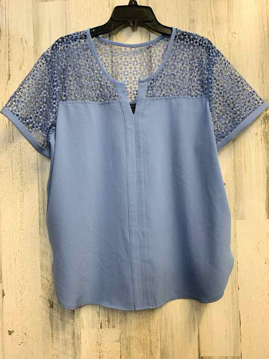 ANN TAYLOR Tops Size XL SLATE BLUE SHORT SLEEVES TOP