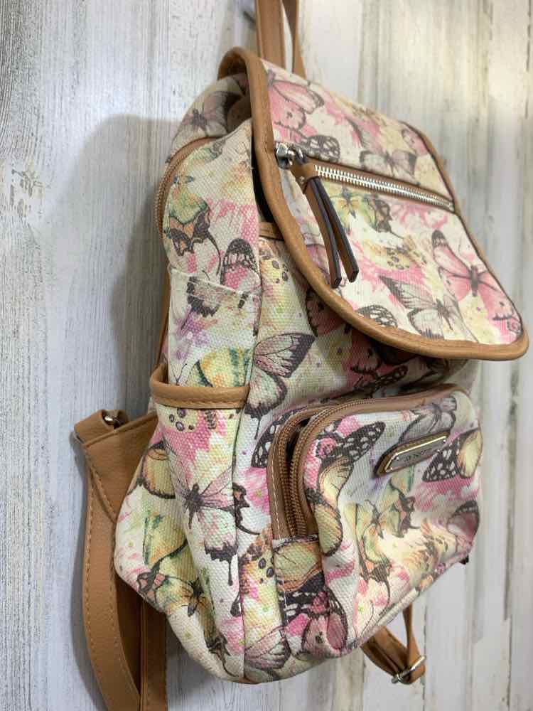 PRE-OWNED ROSETTI BGE/PNK  BUTTERFLIES BACKPACK