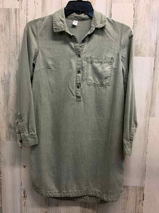PRE-OWNED OLD NAVI Dresses and Skirts Size S OLIVE GREEN LONG SLEEVE Dress