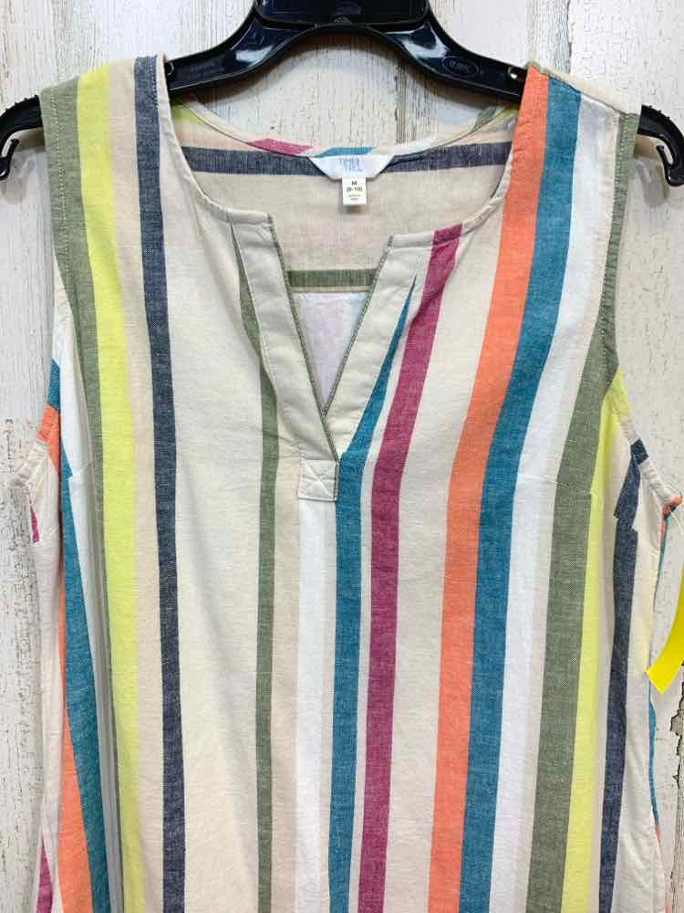 PRE-OWNED TIME AND TRUE Dresses and Skirts Size M Multi-Color Dress/VERTICAL STR
