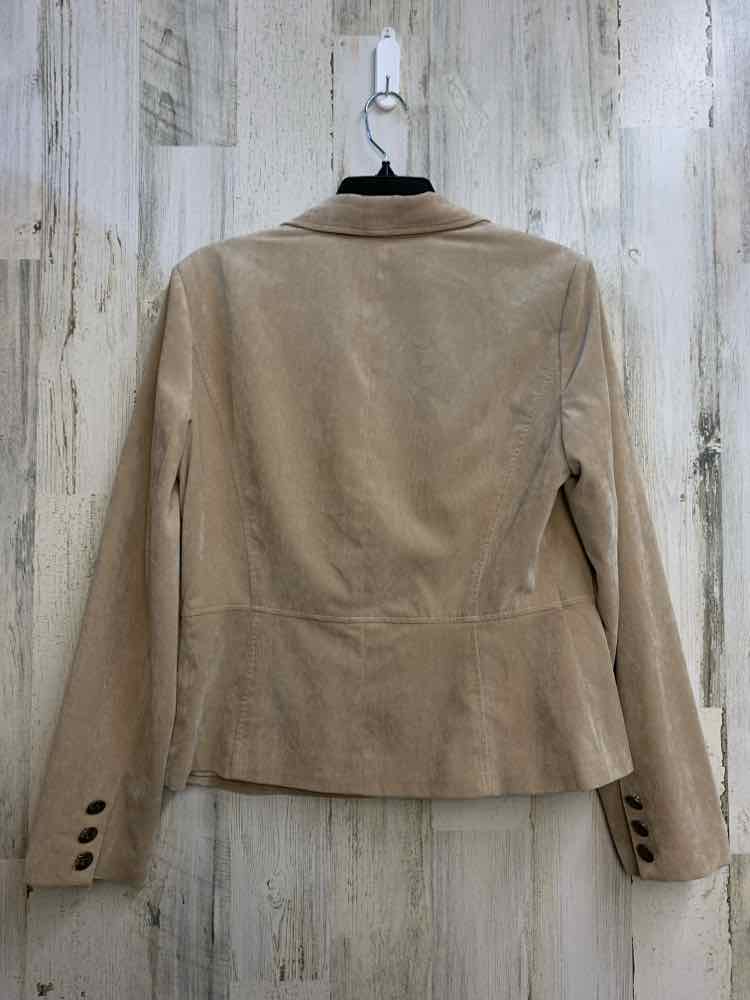 PRE-OWNED DRESSBARN Tops Size M Tan LONG SLEEVES TOP/CORDUROY BLAZER