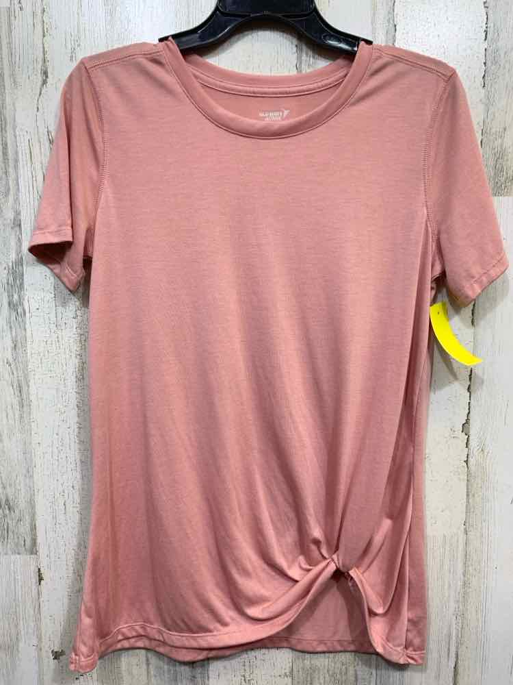 PRE-OWNED OLD NAVY ACTIVE/SMOOTH PERFORMANCE KNIT FRONT TWIST HEM SHORT-SLEEVE A