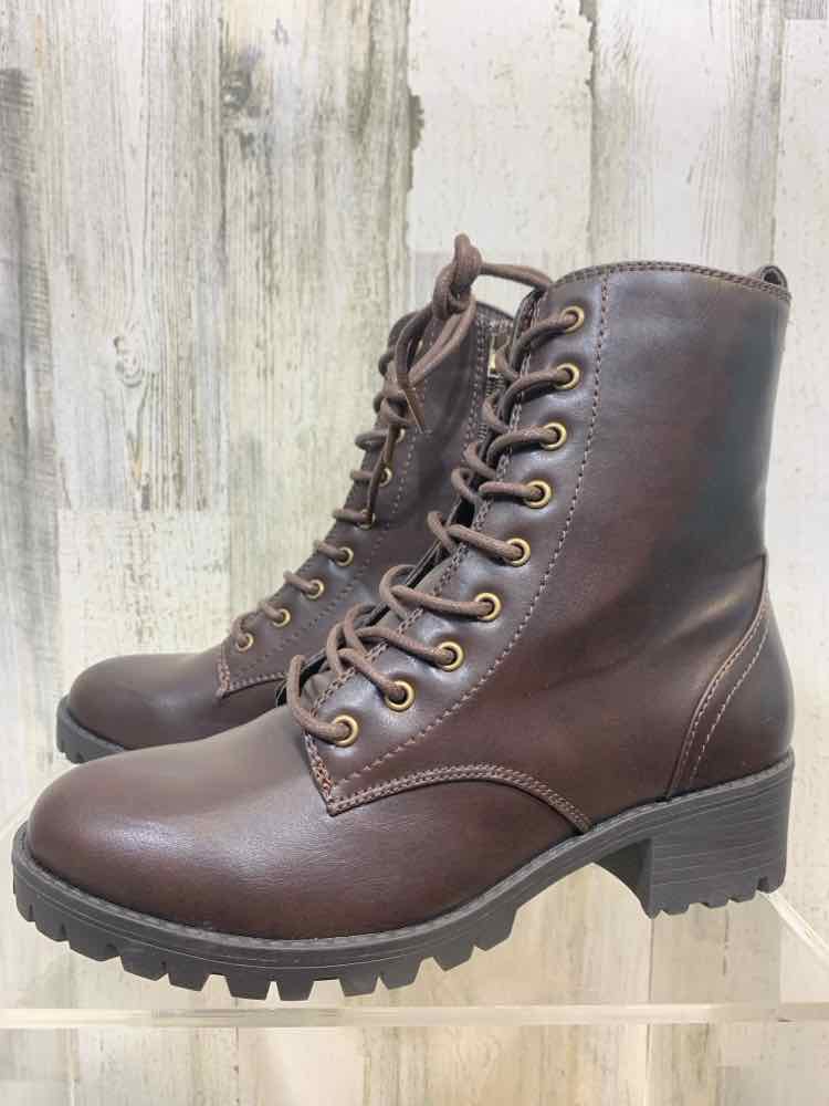 NWT SHOES Shoe Size 8.5 Brown COMBAT BOOT Boots/BROWN COMBAT BOOT
