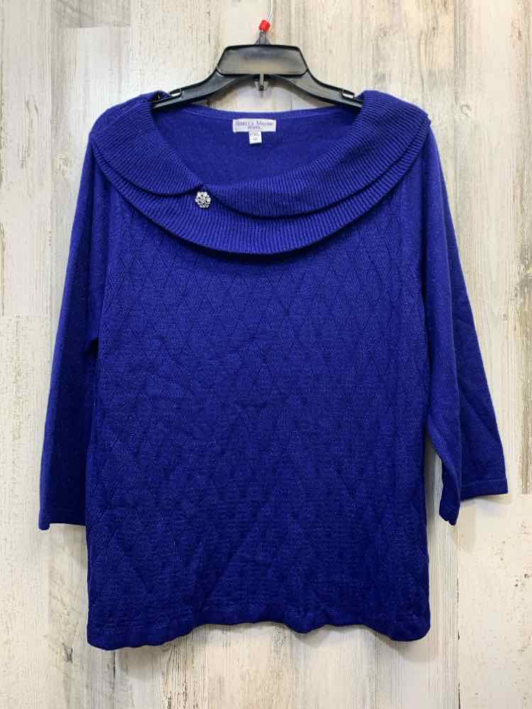 REBECCA MALONE Tops Size PXL Royal Blue SWEATER Sweater