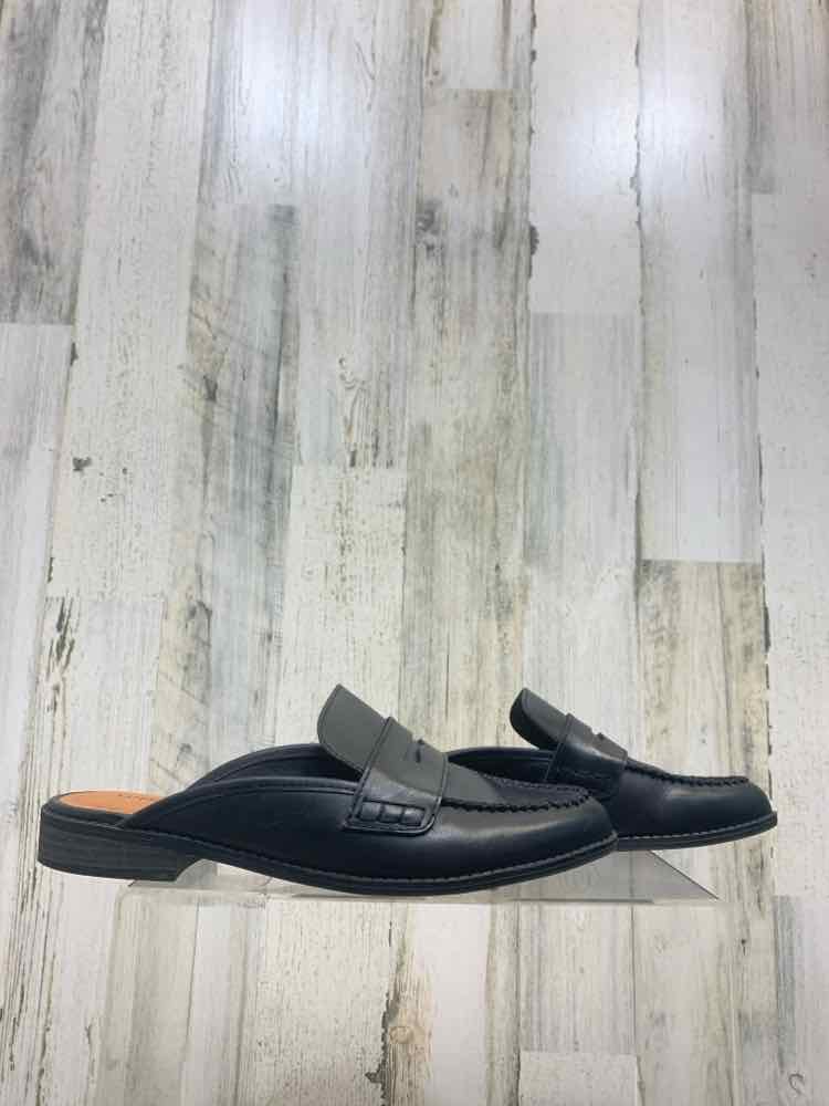 PRE-OWNED LUCKY BRAND SHOES Shoe Size 8 Black MULES Shoes/BLACK LOAFER MULES