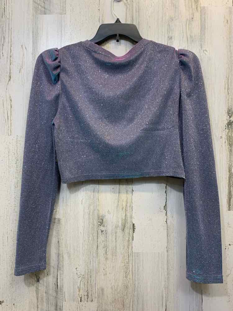 NWT CIDER Tops Size XL TURQ/PURPLE/BLUE COLOR SHIFTS CROP TOP TOP/COLOR SHIFT LO