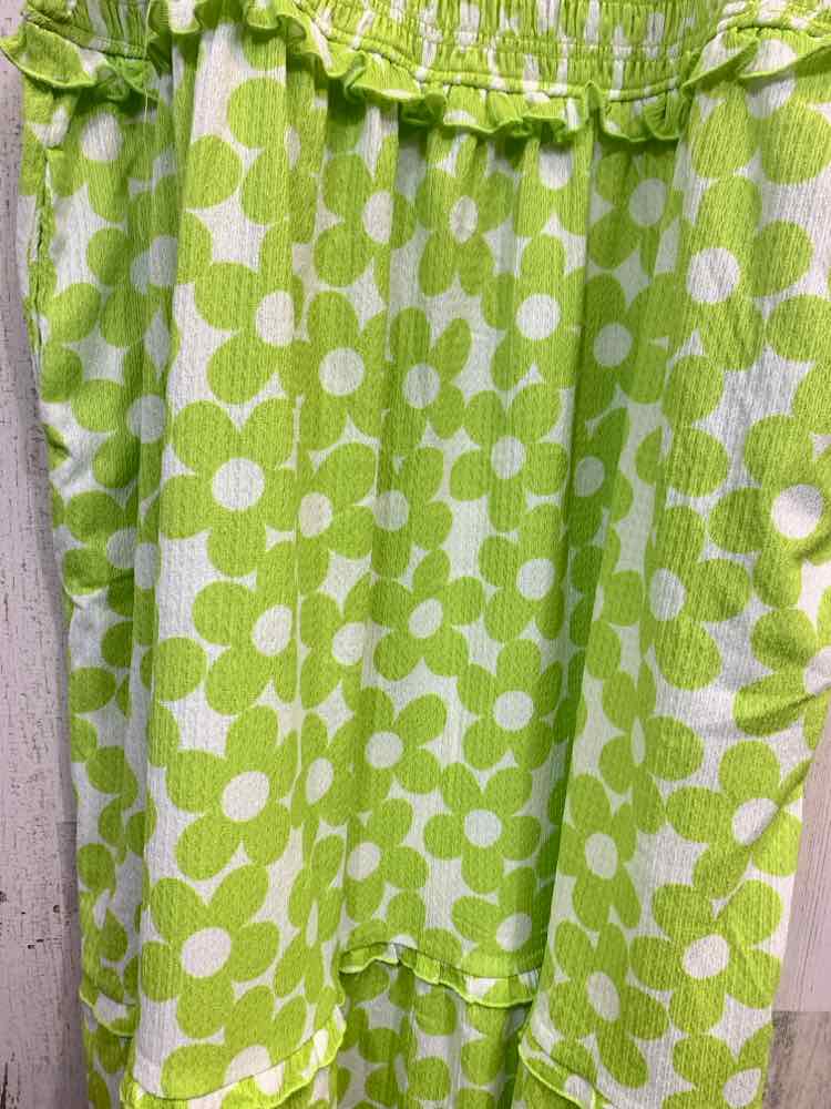 NWT CATO Dresses and Skirts Size 26/28 WHITE/NEON GREEN Floral MAXI Dress/TANK M