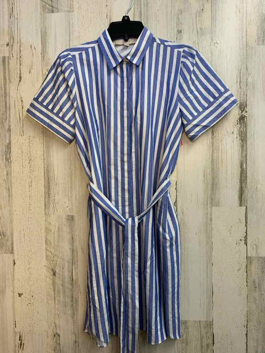 NWT LOFT Dresses and Skirts Size S WHT/BLU Stripe SHORT SLEEVES Dress
