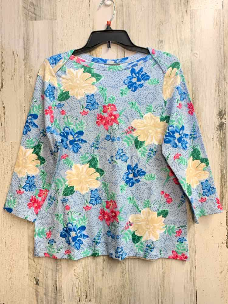 NWT STYLE & CO Tops Size PXL BLU Floral LONG SLEEVES TOP