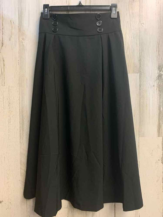 NWT BELLE POQUE PLUS SIZES Size 2XL BLK Skirt/ELASTIC WAISTBAND 6 BUTTONS