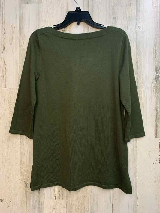 CABLE&GAUGE Tops Size S Olive 3/4 LENGTH Sweater