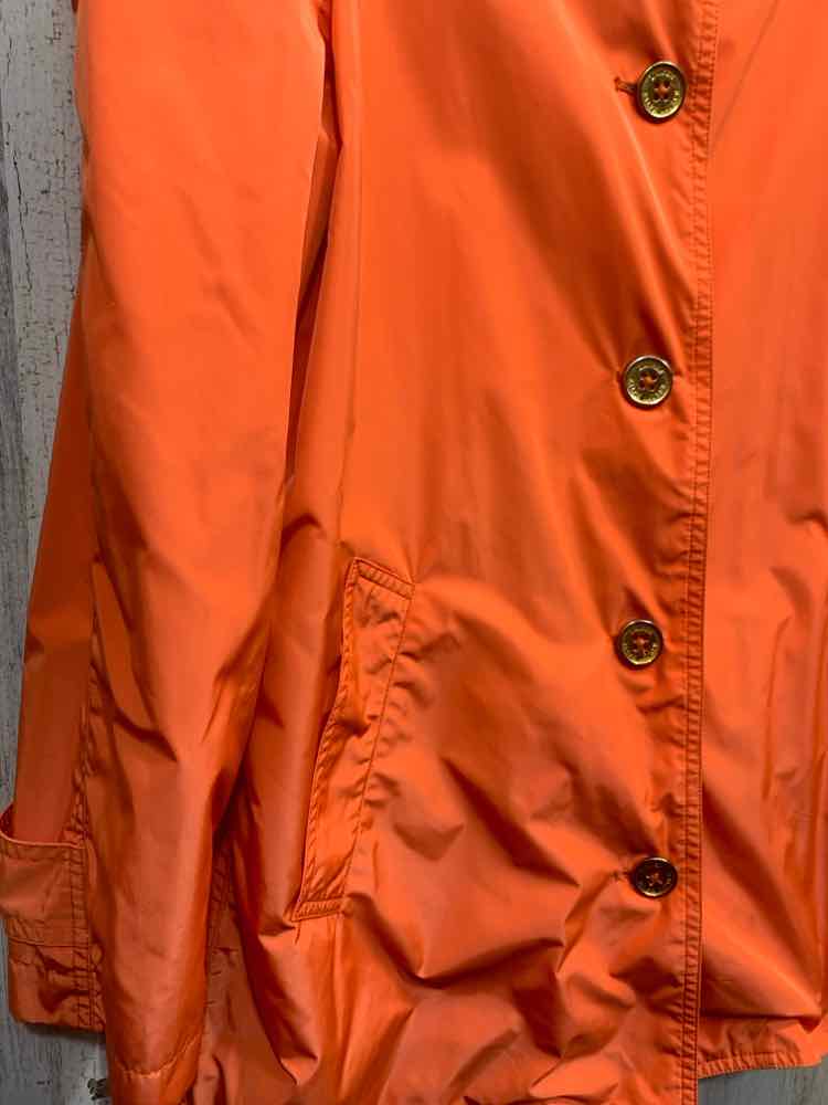 PRE-OWNED Ralph Lauren JACKETS / COATS Size M Orange NYLON RAIN JACKET Raincoat/