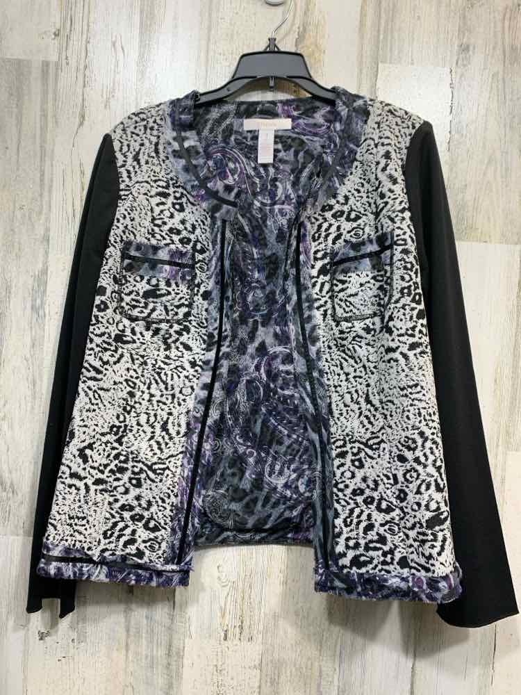 CHICO'S/MIXED PRINT JACKET