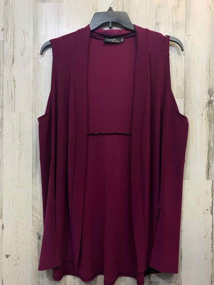SYMPLI Tops Size 16 Purple VEST Vest