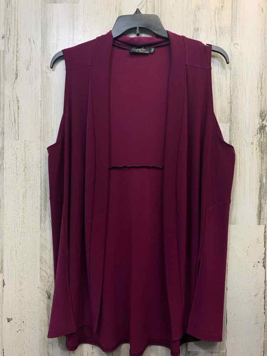 SYMPLI Tops Size 16 Purple VEST Vest