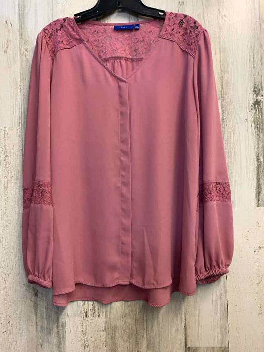 PRE-OWNED APT. 9 Tops Size L DARK PINK LONG SLEEVES TOP