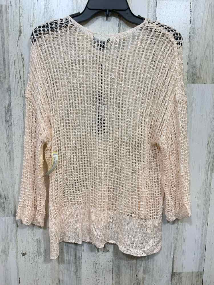 PRE-OWNED CHARLIE Tops Size XS Pink 3/4 SLEEVE CROCHET Blouse