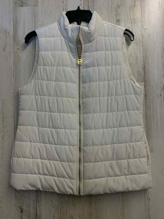 PRE-OWNED MICHAEL KORS Tops Size M White PUFFER VEST Vest/WHITE MICHAEL KORS PUF
