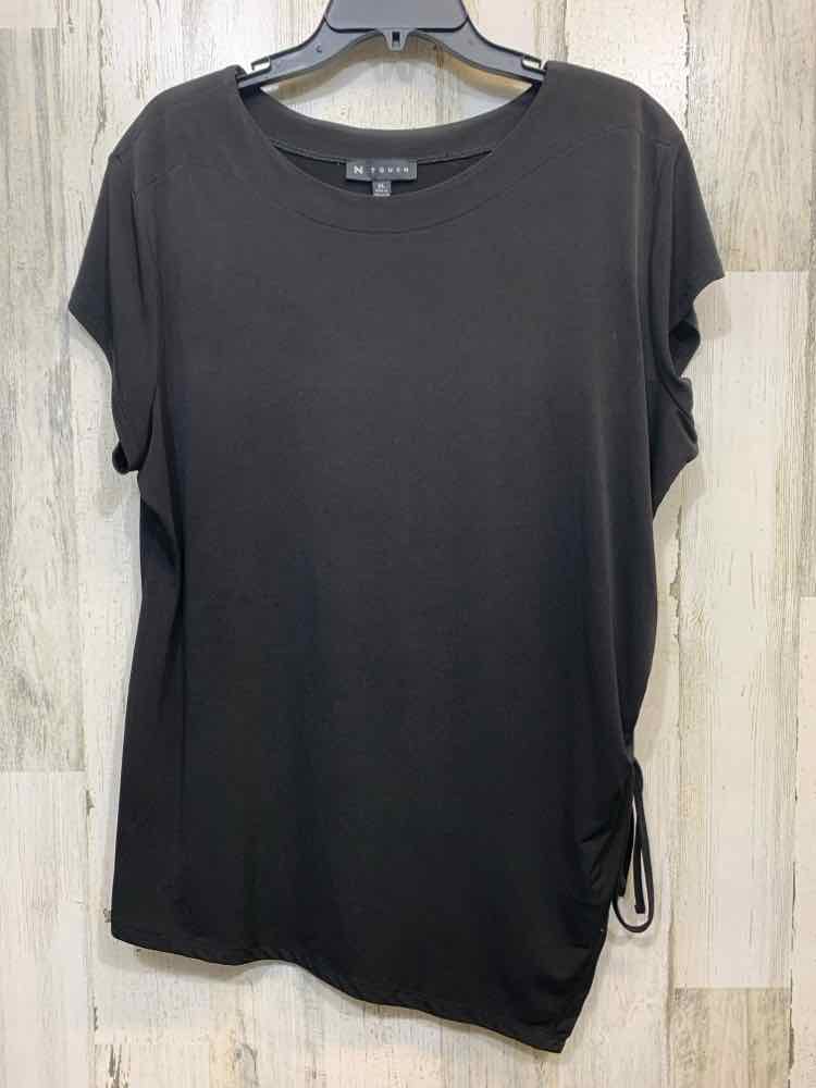 PRE-OWNED N TOUCH Tops Size XL Black SHORT SLEEVES TOP