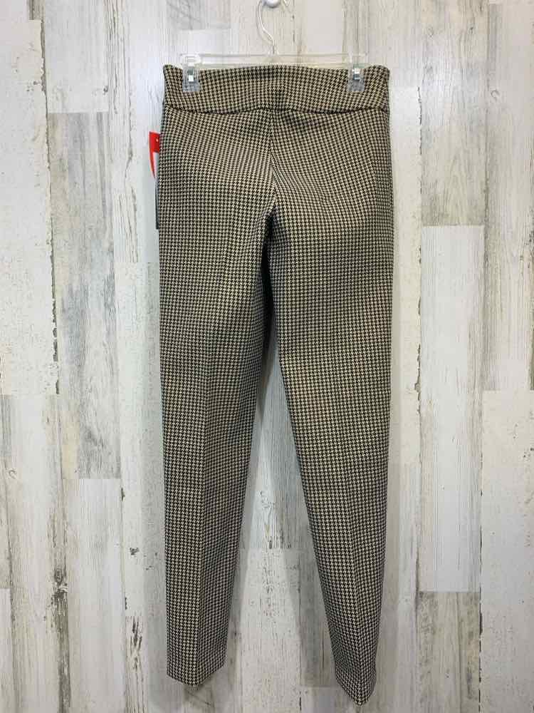 NWT Size 6 NEW DIRECTIONS BOTTOMS GOLD/BLACK Houndstooth TAPERED Pants