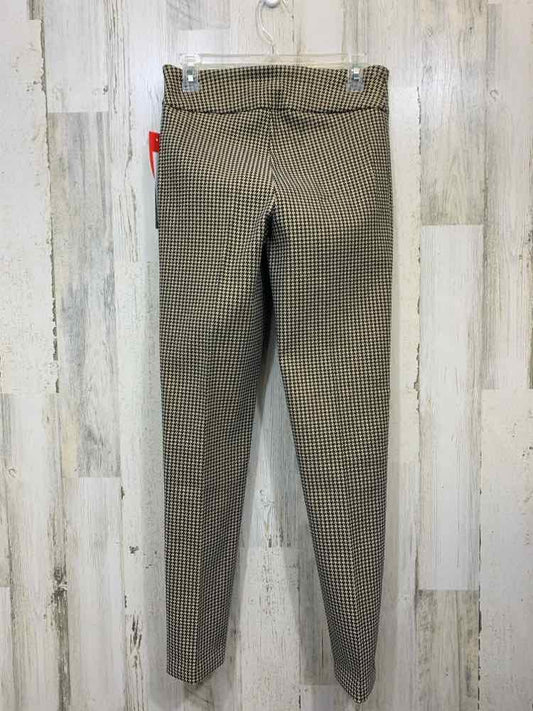 NWT Size 6 NEW DIRECTIONS BOTTOMS GOLD/BLACK Houndstooth TAPERED Pants