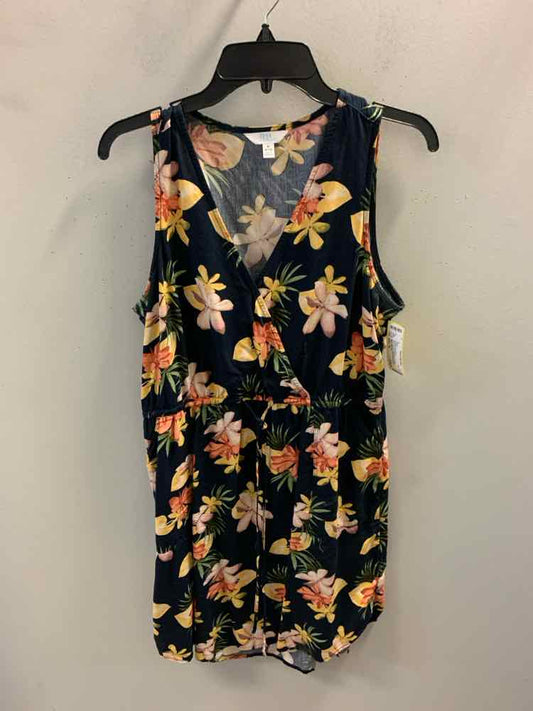 TIME AND TRU Dresses and Skirts Size M NAV/YEL/GRN/PNK/ORG Floral Dress