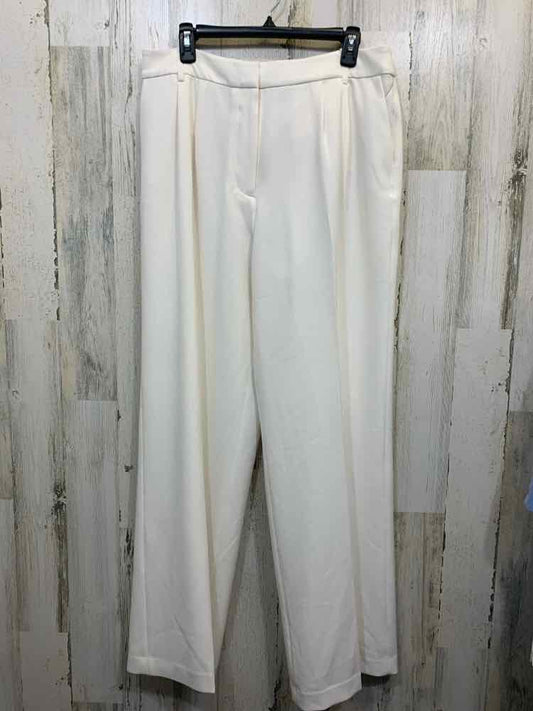 NWT Size 12 DONNA KARAN BOTTOMS Cream PLEATED/WIDE LEG PANTS