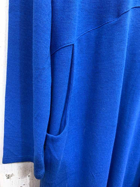 NWT CHICO'S Tops Size 1 Royal Blue LONG SLEEVES Blouse