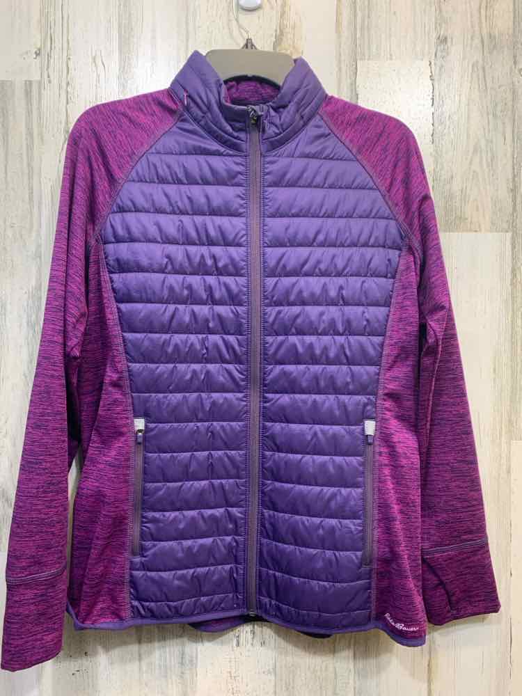 PRE-OWNED EDDIE BAUER JACKETS / COATS Size XL Purple ZIP UP Jacket (Outdoor)/EMB