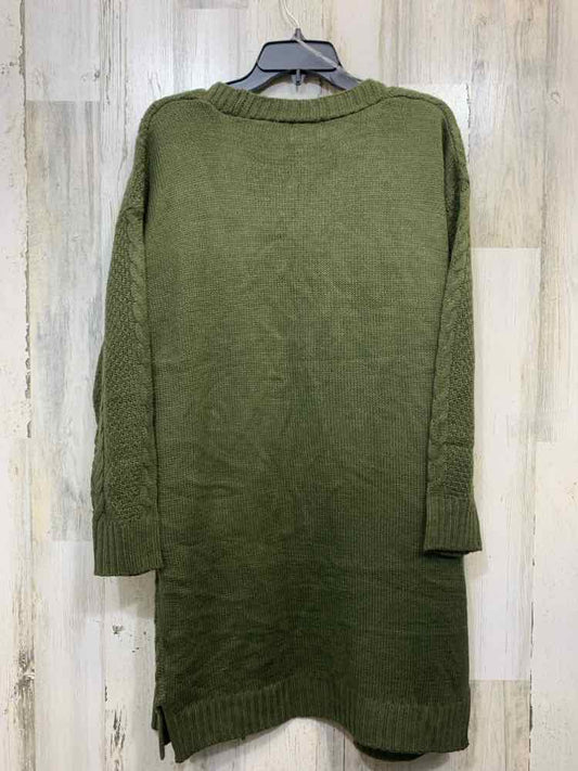 PRE-OWNED PROOF APPAREL Tops Size L Olive KNITTING CARDIGAN Cardigan/OLIVE OPEN