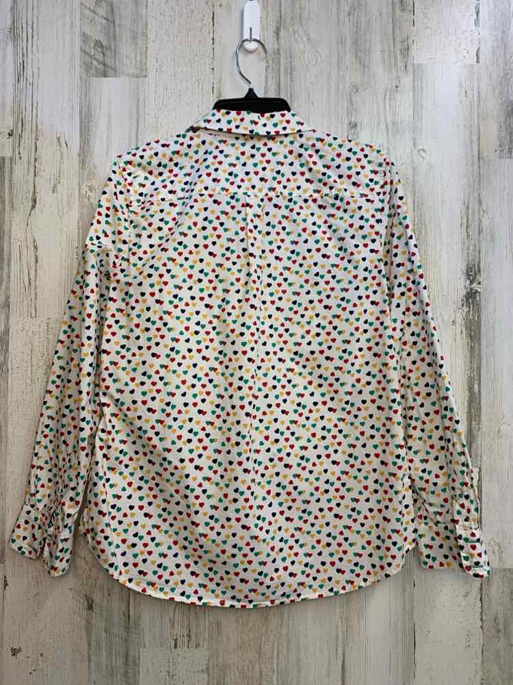 TALBOTS Tops Size M Multi-Color HEARTS LONG SLEEVES Shirt