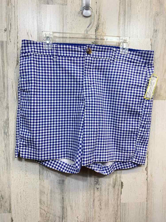 PRE-OWNED Size 12 OLD NAVY BLUE/WHT GINGHAM Shorts/"EVERYDAY SHORTS" WITH BELT L