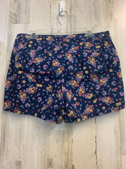 PRE-OWNED Size 12 ST JOHN BAY BOTTOMS BLU/YLLW/PRPLE/RED FLOWERS SHORTS Shorts/B