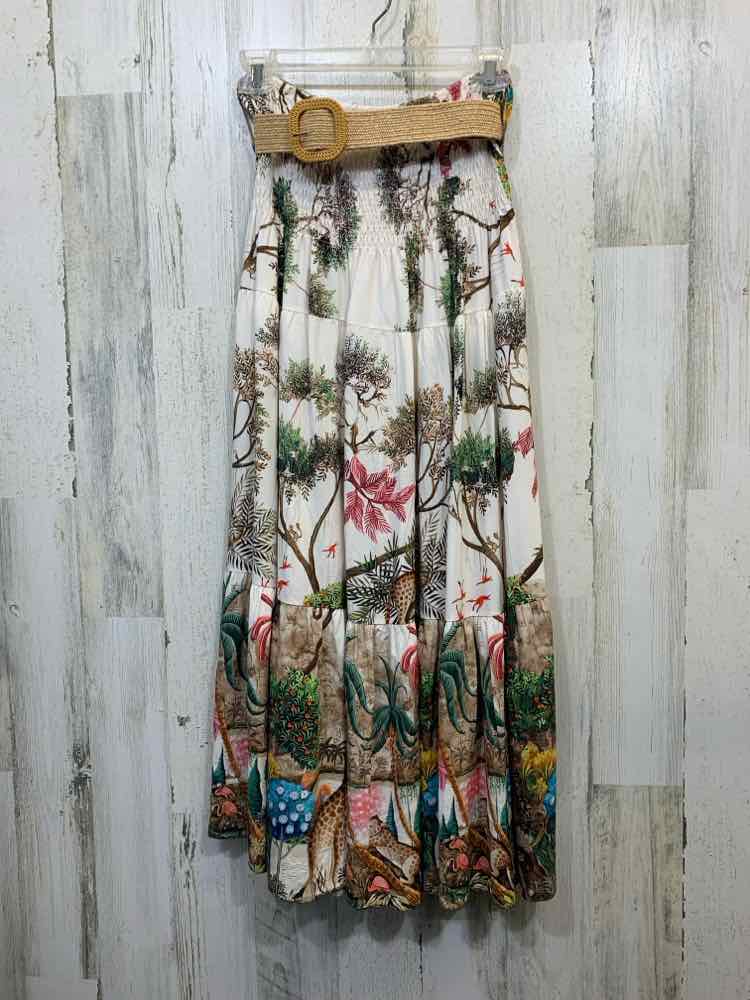 PRE-OWNED Dresses and Skirts WHITE/BROWN/BLUE/PINK/GREEN/ORANGE Jungle Maxi/TIER