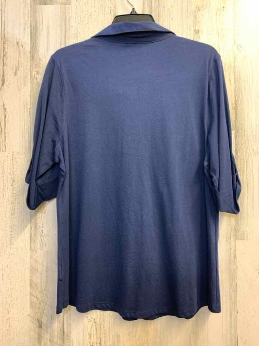 STYLE & CO Tops Size L Navy SHORT SLEEVES Shirt