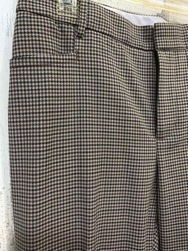 PRE-OWNED BANANA REPUBLIC Size 10 BOTTOMS BLK/BRN/BGE Houndstooth Pants
