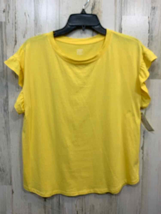 PRE-OWNED CROWN & IVY Tops Size S Yellow Blouse