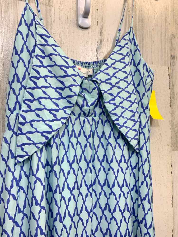 PRE-OWNED VINEYARD VINES Dresses and Skirts Size 4 AQUA/BLUE ABSTRACT MAXI Dress