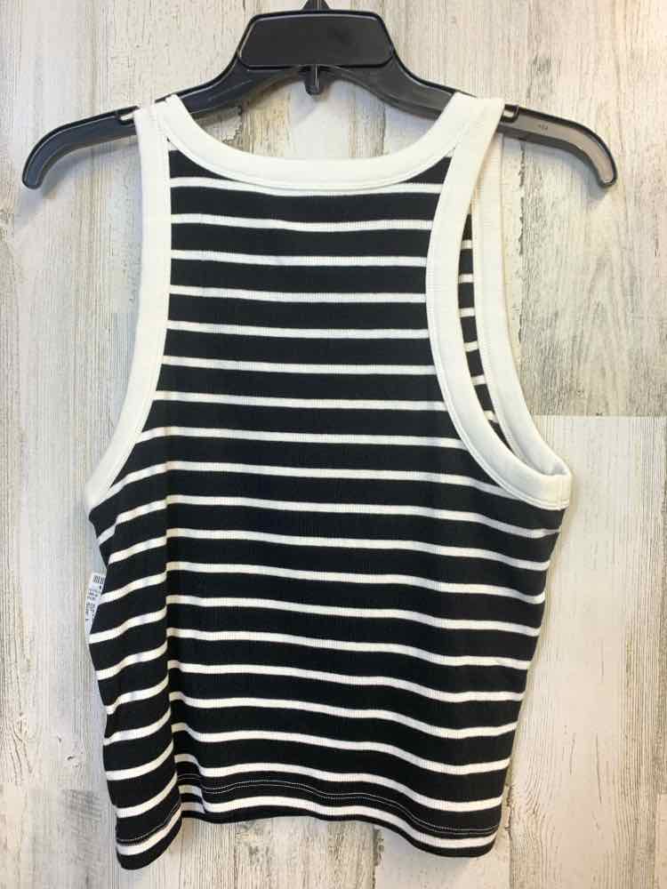 NWT GAP Tops Size L BLK/WHT Stripe TANK TOP TOP