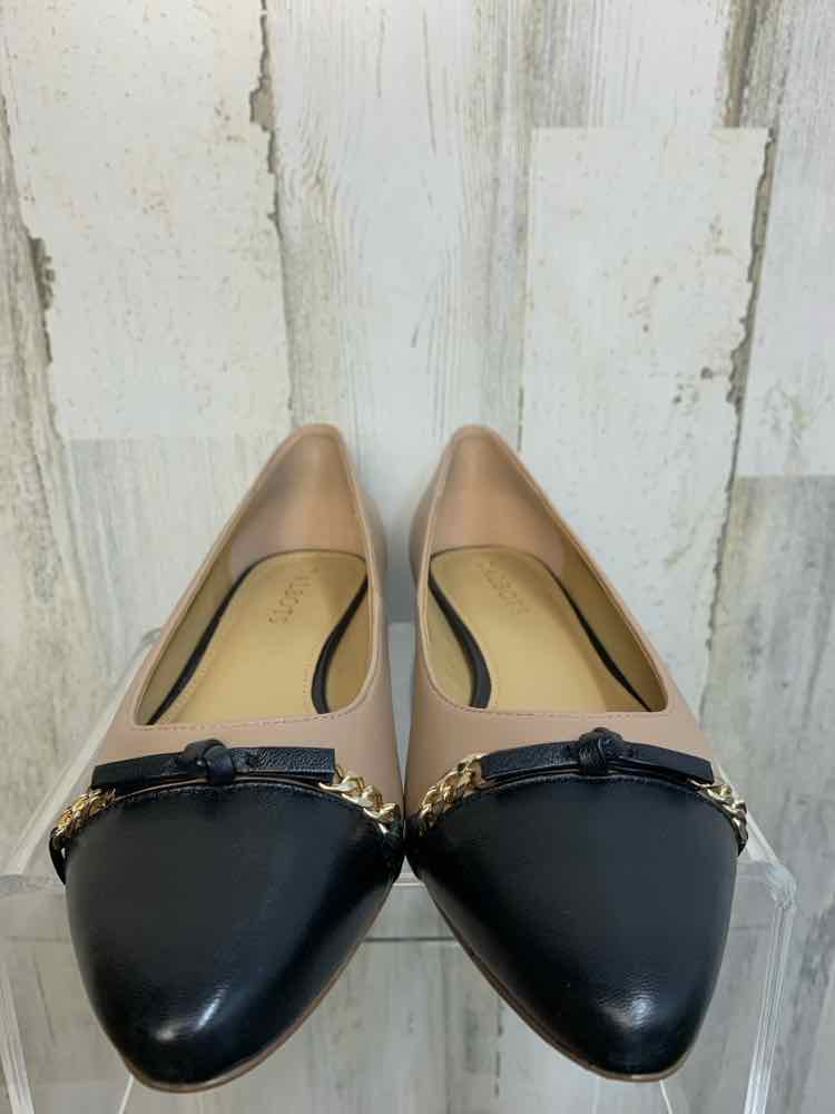 NWT TALBOTS SHOES 7 TAN/BLK Shoes/POINTED FLATS